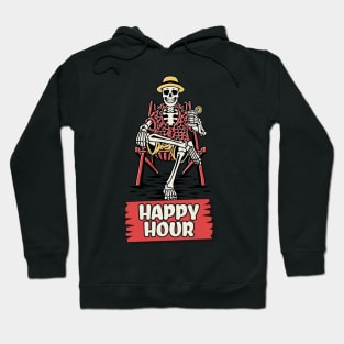 Drinking Skeleton , Happy hour Hoodie